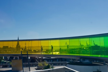 Aarhus - uppe på taket på moderna muséet